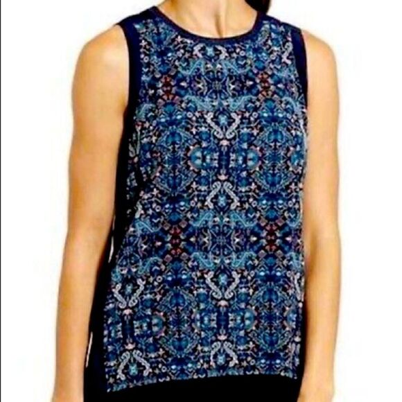 Athleta Tops - Athleta Mixed Media Floral Sleeveless Top Athleisure Streetwear Fairy Grunge XS